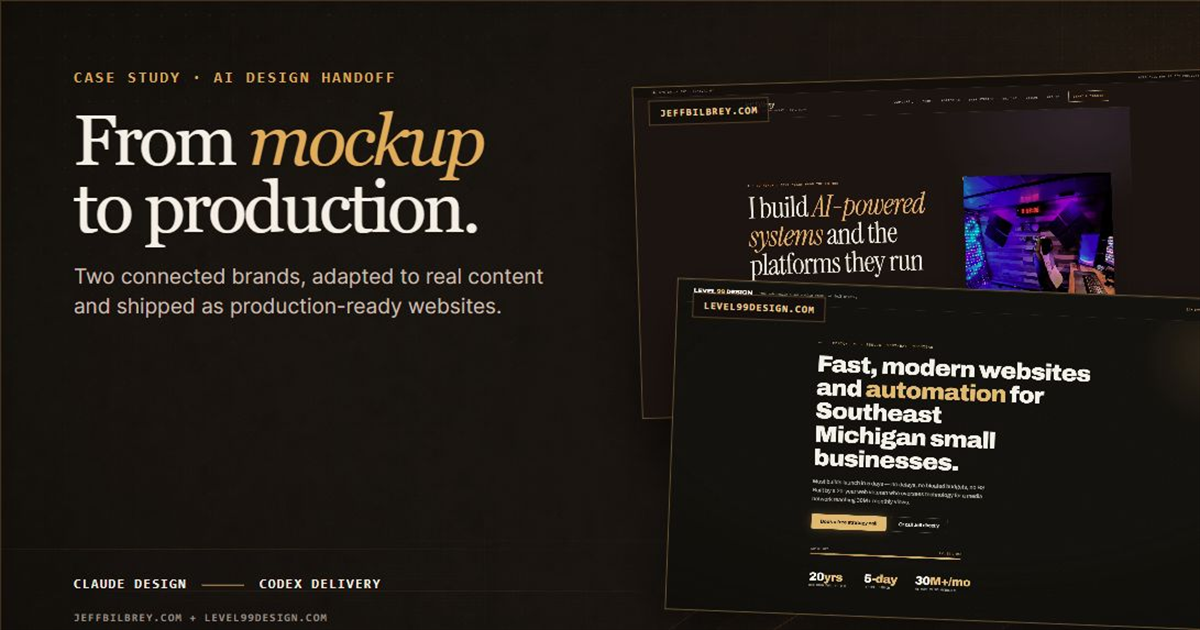 From AI Mockup to Two Production Brands case study cover